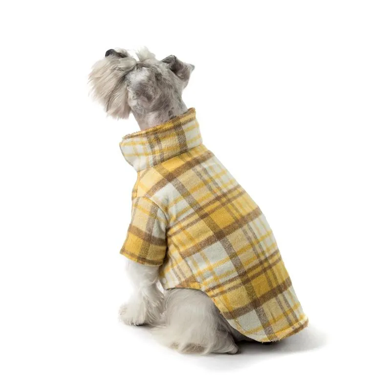 Valentín For Pets - Abrigo De Cuadros Amarillo