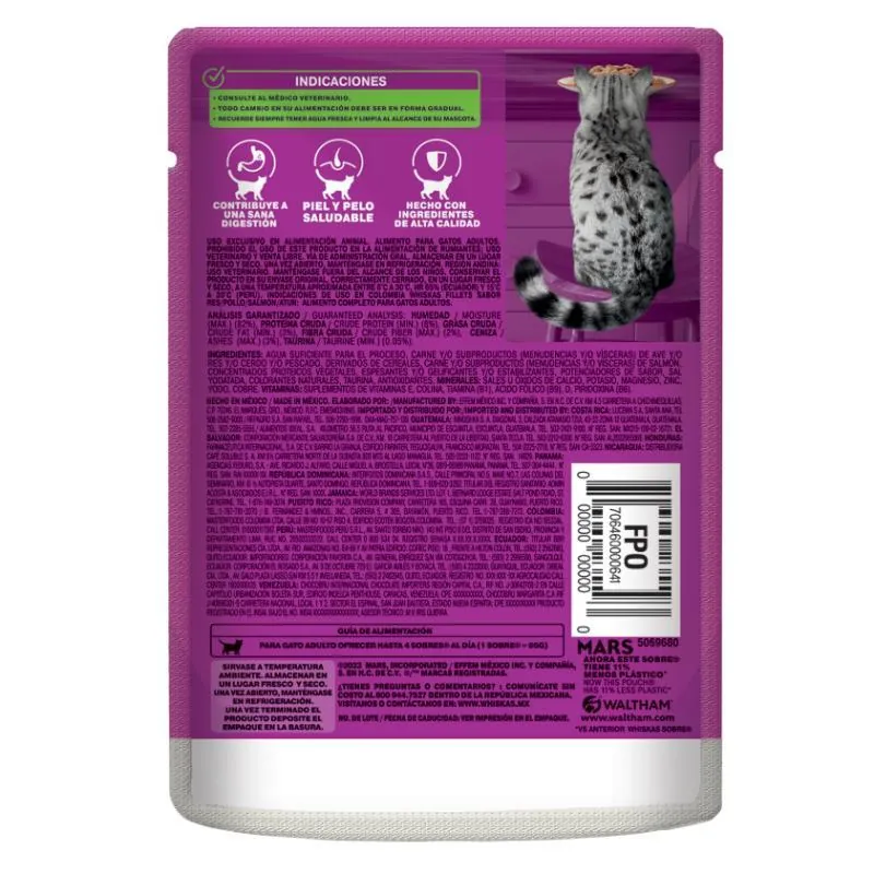 Whiskas - Alimento Húmedo Gatos Salmon