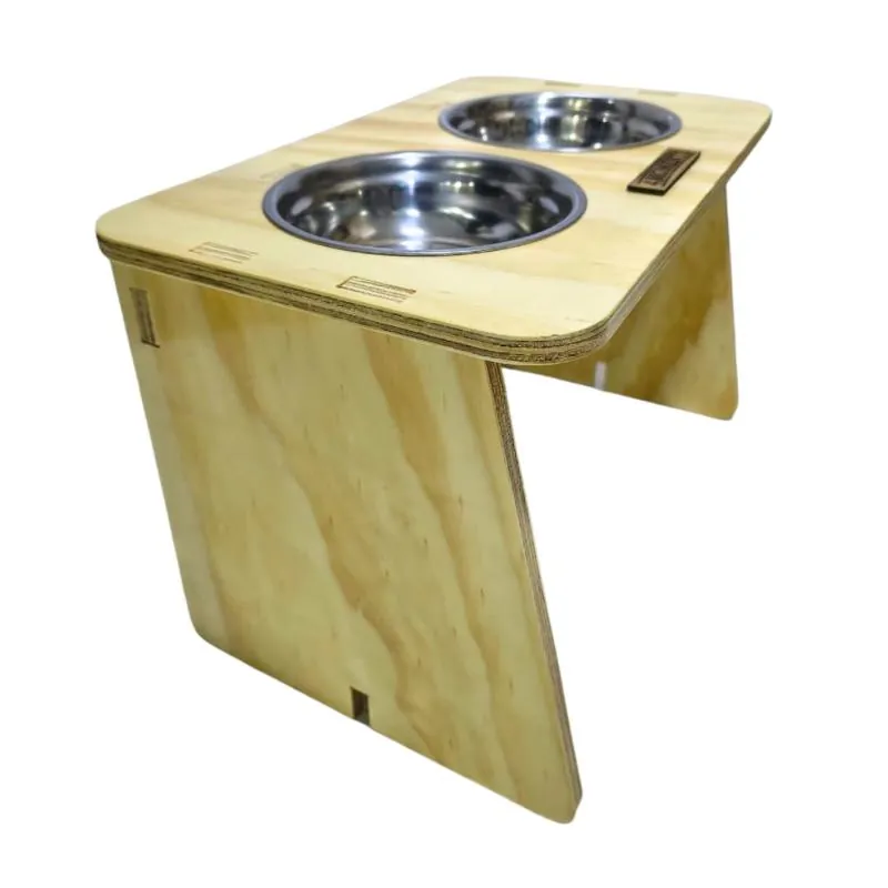 4 Moments - Comedero Bebedero Wood Doble Elevado