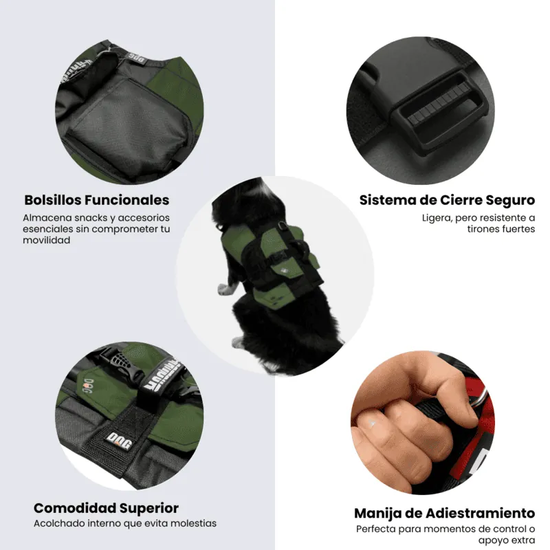 Dogerpilar - Chaleco Bolsillos Verde Militar