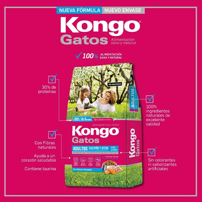 Kongo - Salmón y Atún Gato Adulto