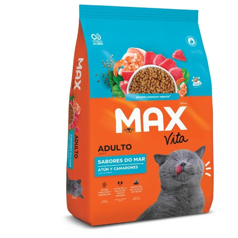 Max Vita - Alimento Gato Adulto Atun y Camarones