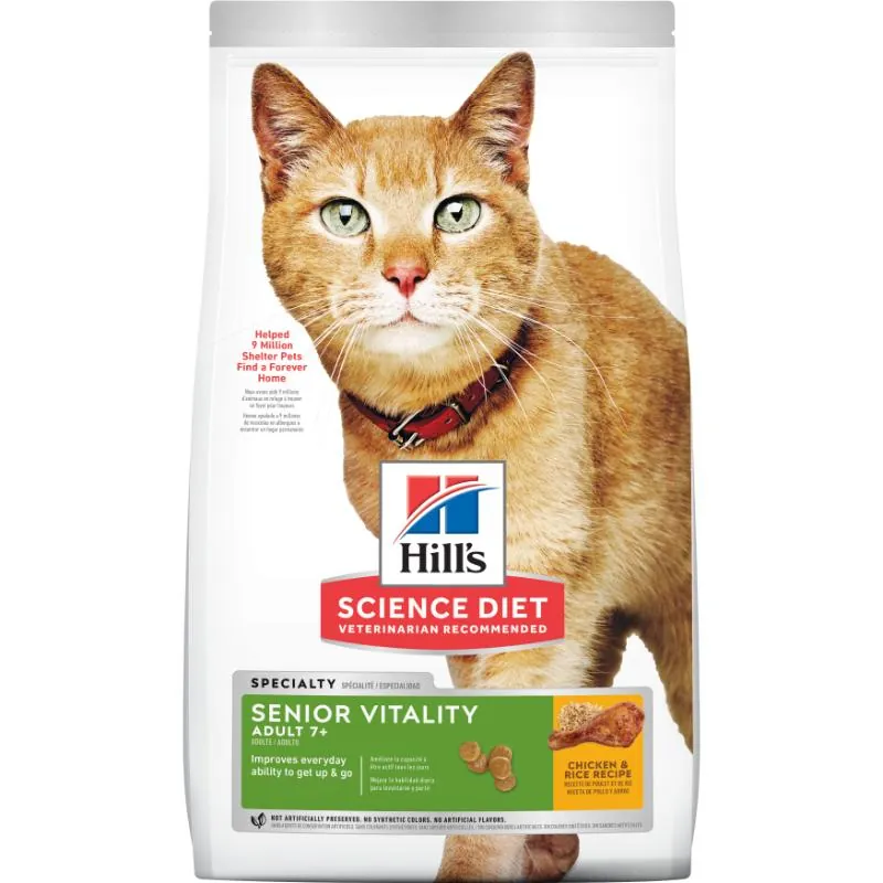 Hills Sd - Senior Vitality Alimento Saludable Gato Senior Sabor Pollo
