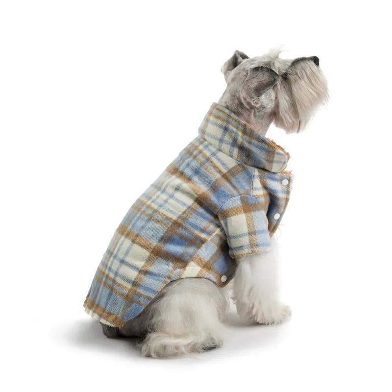 Valentín For Pets - Abrigo De Cuadros Azul