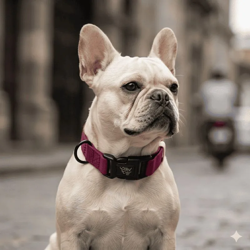 Paw Day - Collar Essential Vino Tinto - Rosado Bebe