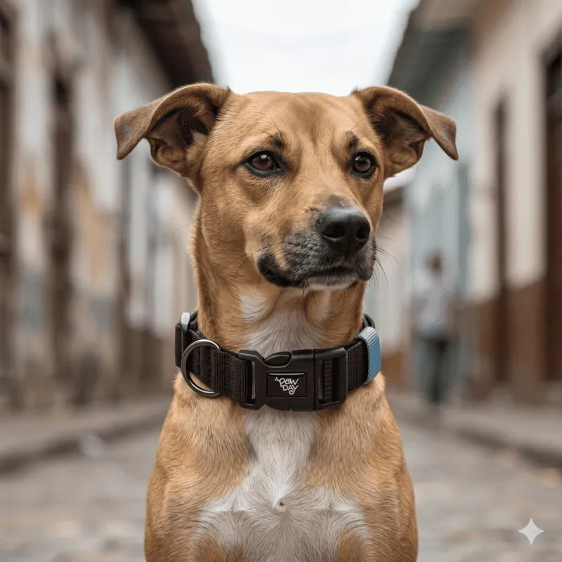 Paw Day - Collar Essential Azul Noche - Verde Menta