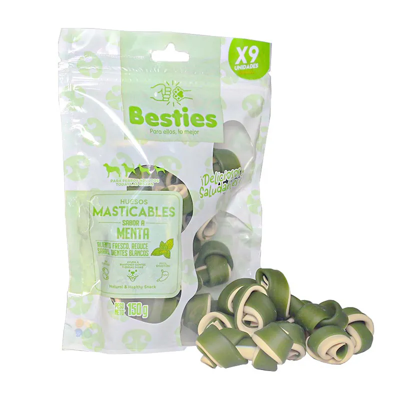 Besties - Huesos Masticables Mini Sabor Menta