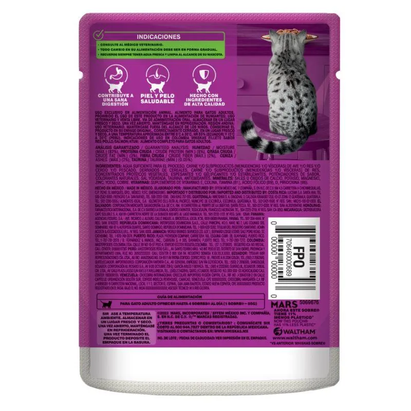 Whiskas - Alimento Húmedo Gatos Res