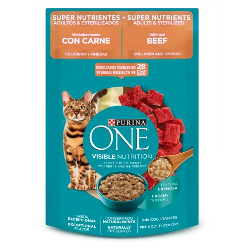 One - Super Nutrientes Gatos Adultos Y Esterilizados Carne