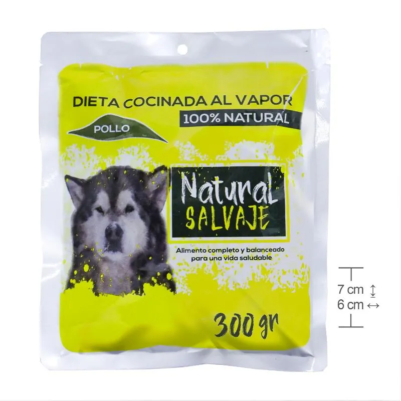 Salvaje - Dieta Cocinada Al Vapor Natural sin Refrigeración de Pollo