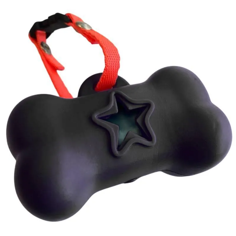 Paw Day - Dispensador Goma Negro ** Gratis 1 Rollo Bolsas