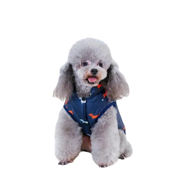 Valentín For Pets - Chaleco Antifluido Puppy Teckel Azul Oscuro