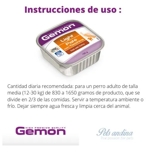 Gemon - Dog Pate Light With Turkey