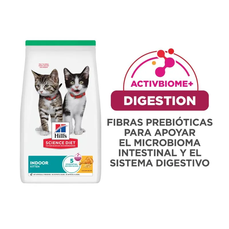 Hills Sd - Kitten Indoor Alimento Saludable Gatito Interior Sabor Pollo