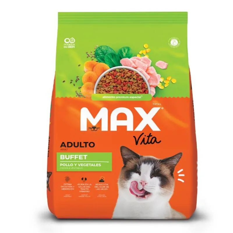 Max Vita - Alimento Gato Adulto Pollo y Vegetales
