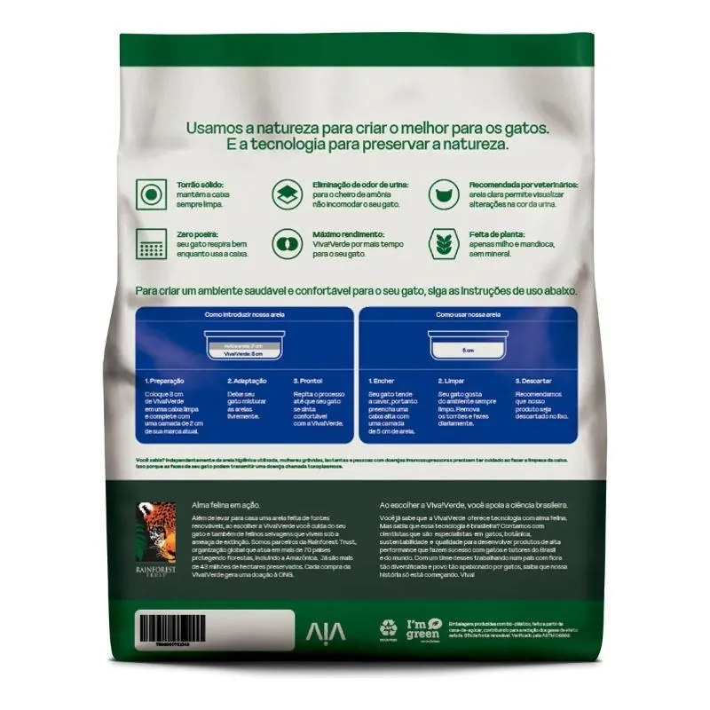 Viva Verde - Arena Ecologica Super Premium Granos Finos