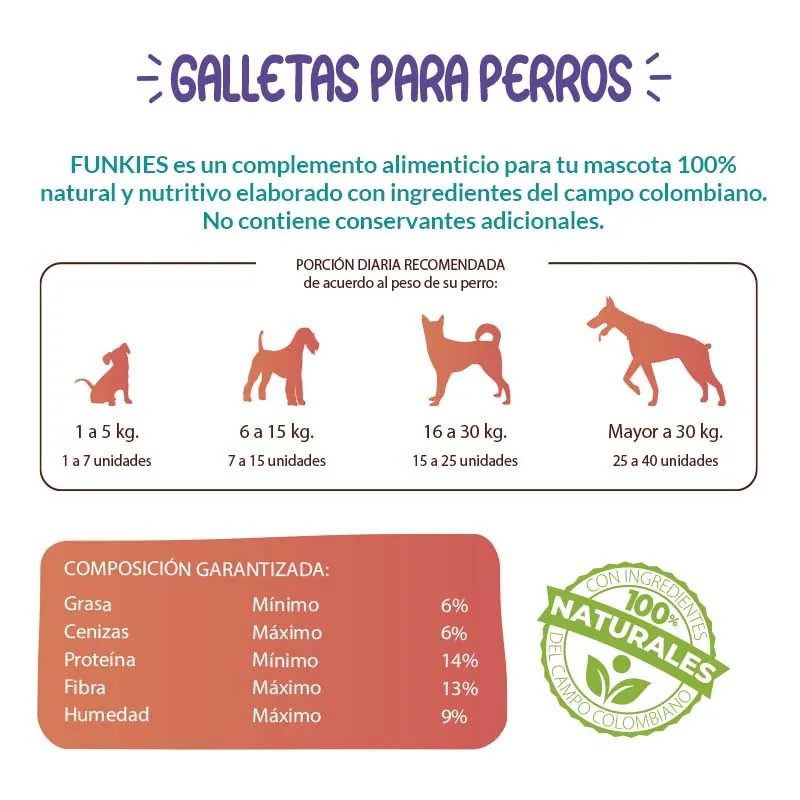 Funkies - Galletas Naturales para Perro Sabor Remolacha, Pollo y Zanahoria