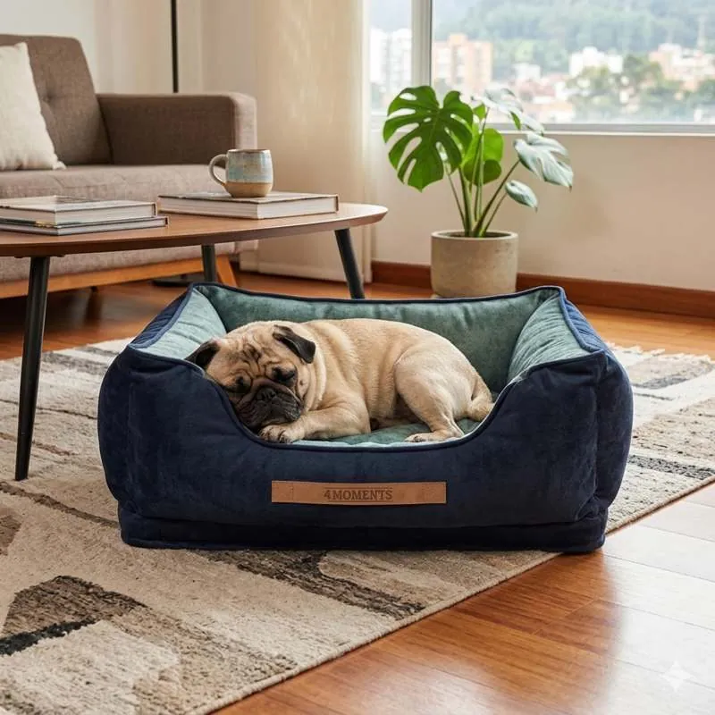 4 Moments - Cama Premium Tela Azul 60x42x27 cm