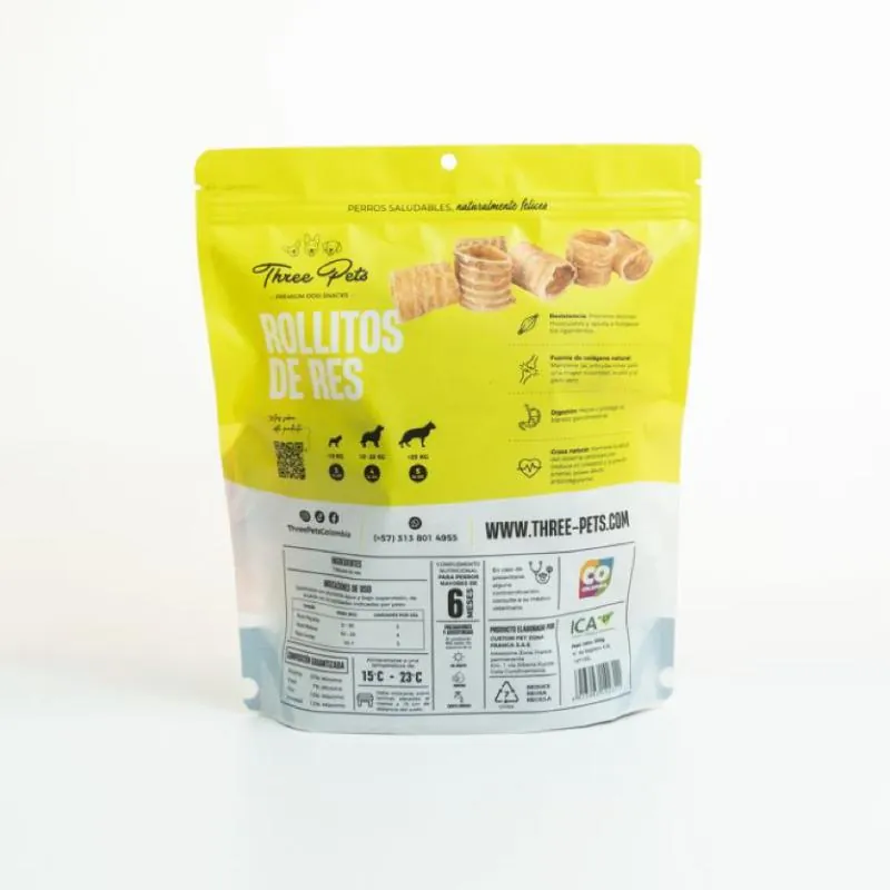 Bombonera Rollitos De Res Three Pets