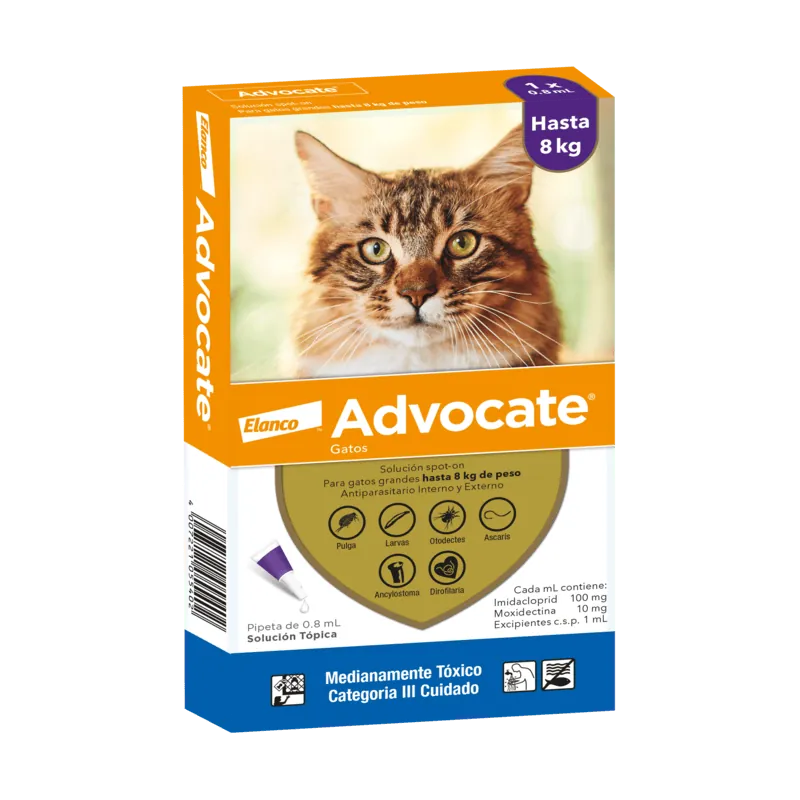 Advocate - Pipeta Solución Tópica Gatos Hasta 8 Kg