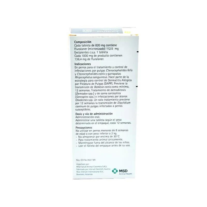 Bravecto 12 Semanas - Perros De 2 Hasta 4,5 Kg