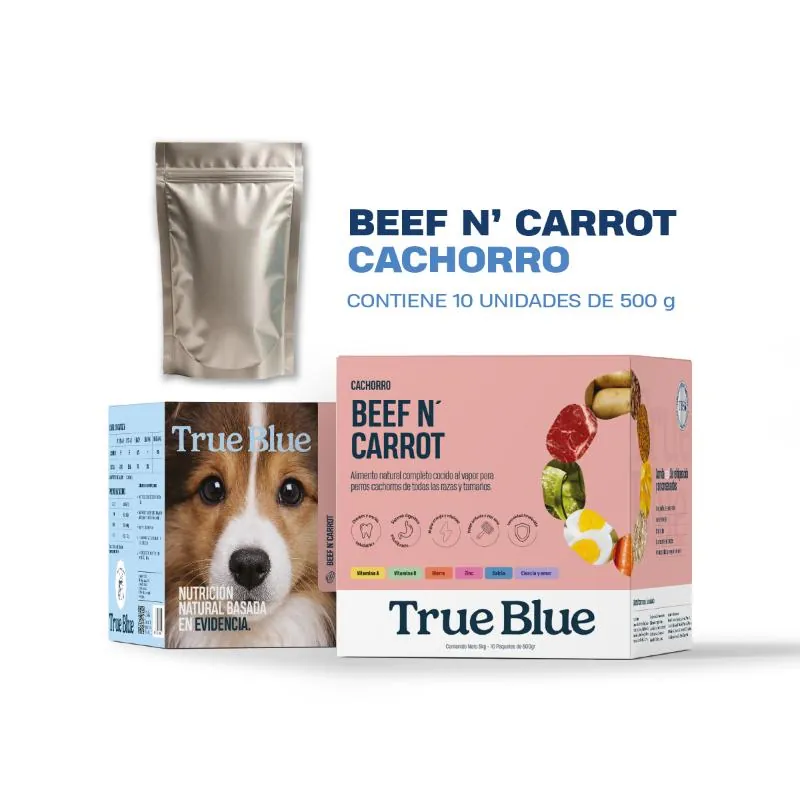 True Blue - Caja Beef N Carrot Cachorro
