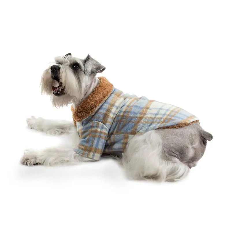 Valentín For Pets - Abrigo De Cuadros Azul