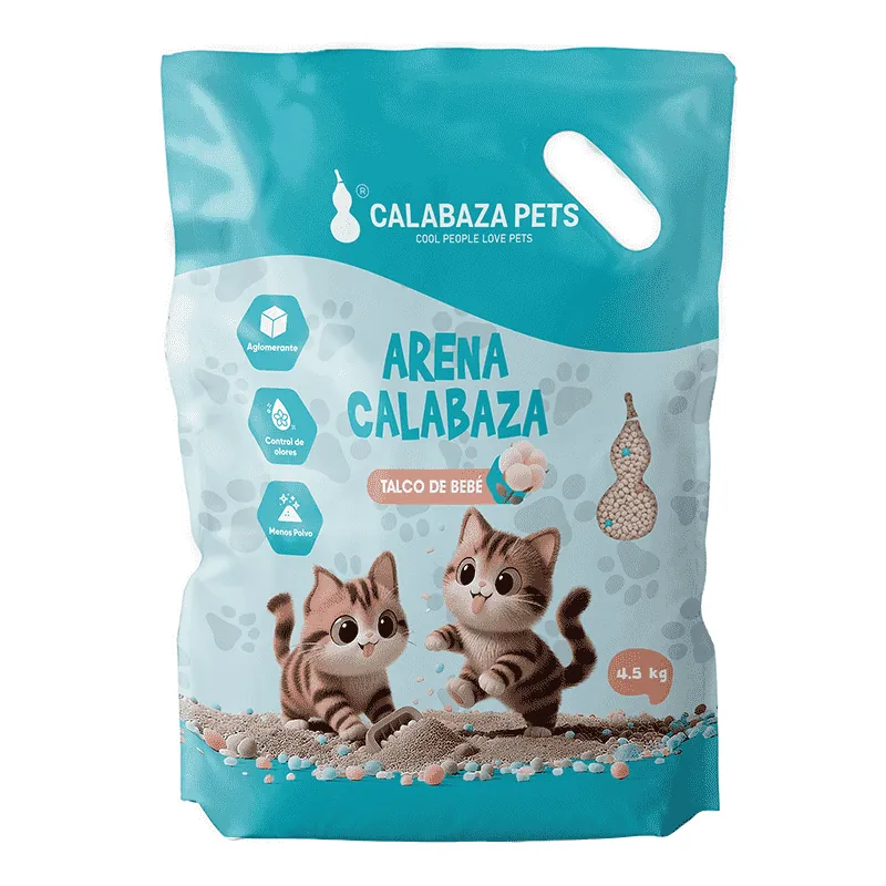 Calabaza Pets - Arena Para Gatos Aroma Talco De Bebé