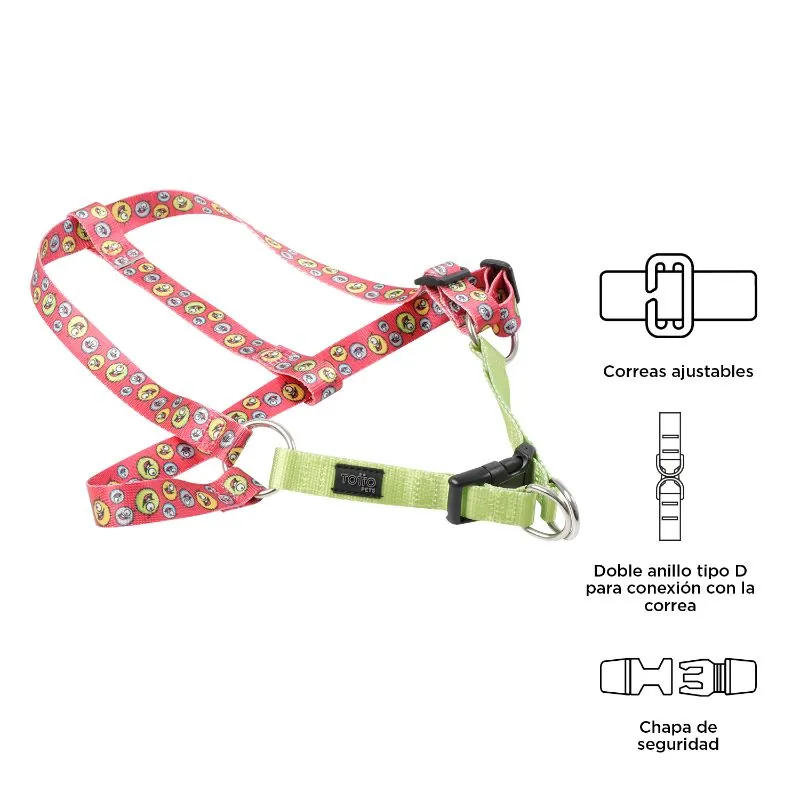 Totto Pets - Arnés De Caminata Brunno Rojo