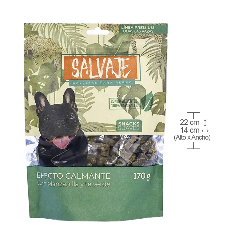 Salvaje - Galletas para Perro Efecto Calmante Manzanilla y Té Verde
