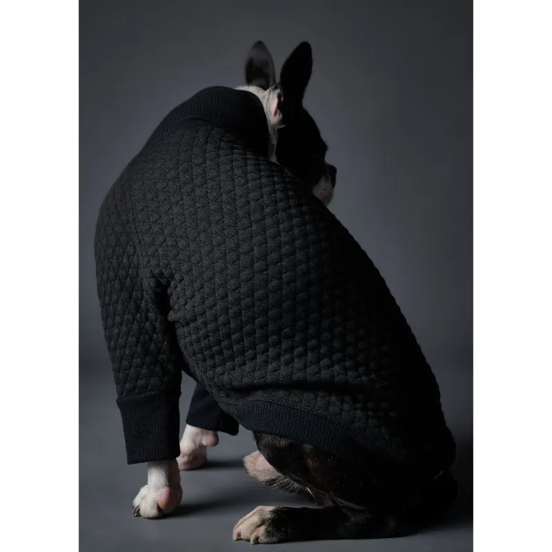 The Striped Dog - Suéter Negro Cuello Tortuga