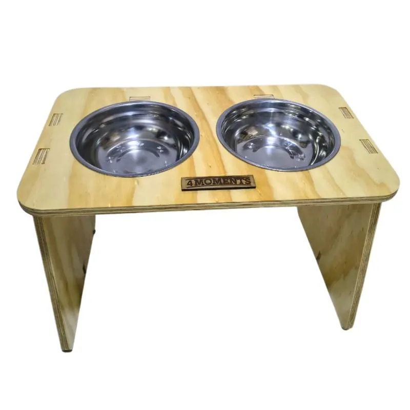 4 Moments - Comedero Bebedero Wood Doble Elevado