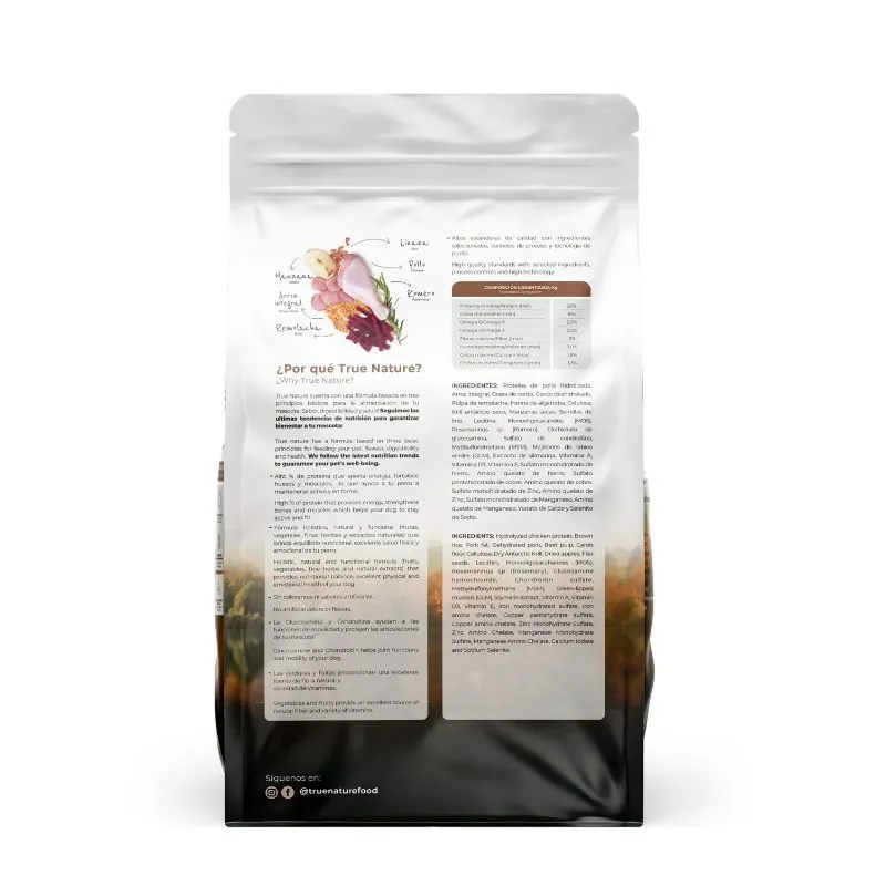 True Nature - Alimento Perros Adultos Razas Medianas y Grandes Pollo Vegetales