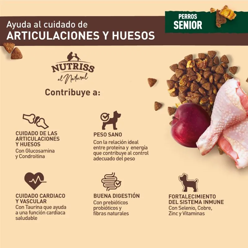Nutriss - Al Natural Perros Senior Pollo, Frutas Y Verduras