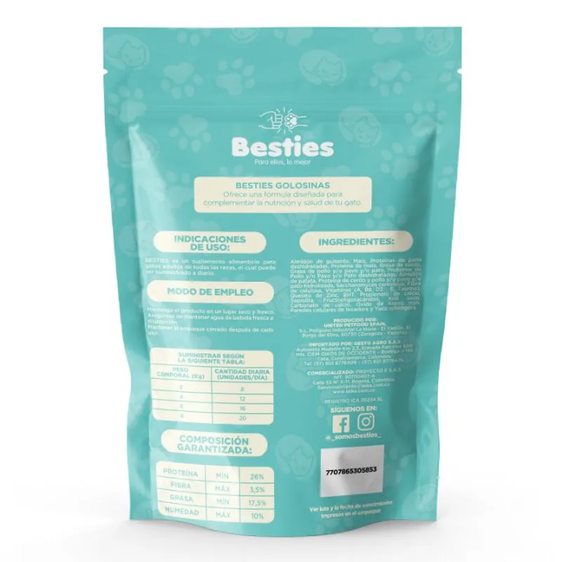 Besties - Snacks Nuggets Gatos Sensitive