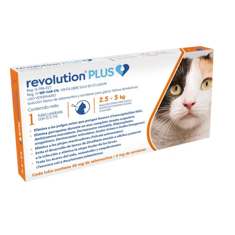 Revolution Plus - Antiparasitario Gatos TBX1 (2,5 Kg a 5 Kg)