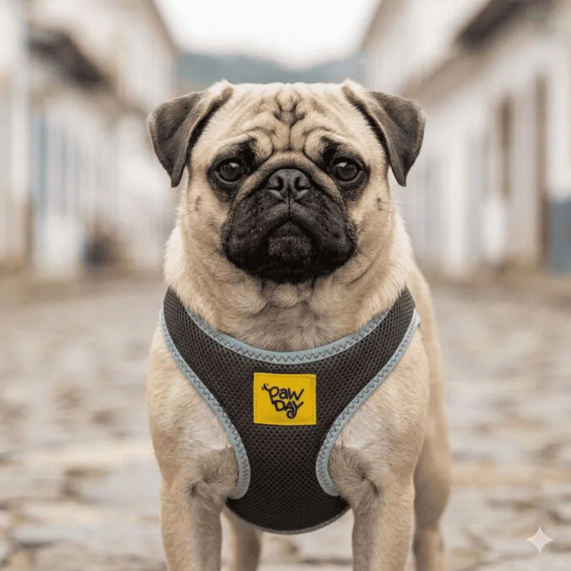 Paw Day - Arnés Malla Gris