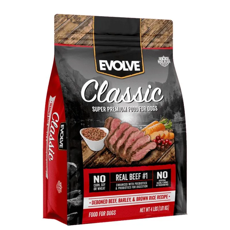Evolve - Beef Barley & Brown Rice Recipe Dog