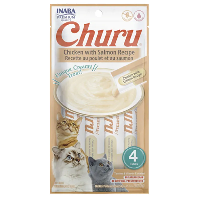 Churu - Inaba Cat Chicken With Salmon Recipe 4 Piezas