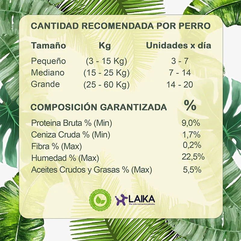 Salvaje - Galletas para Perro Efecto Calmante Manzanilla y Té Verde