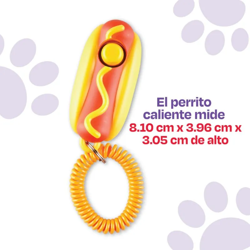 Brightkins - Smarty Pooch Clicker De Entrenamiento En Forma De Hot Dog