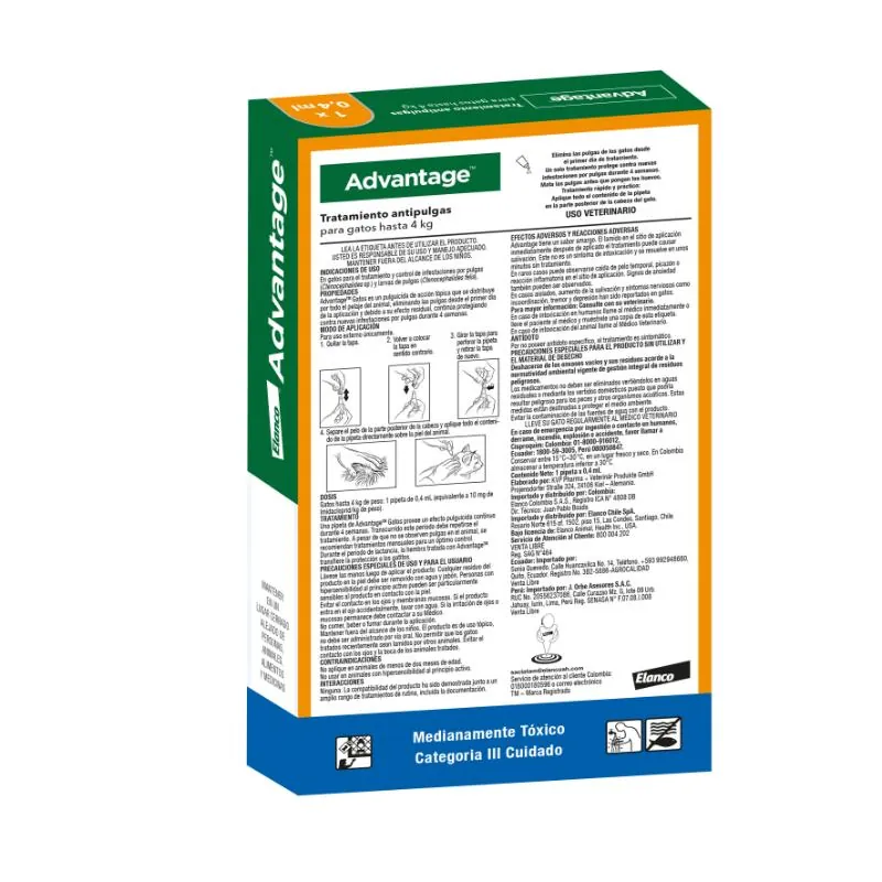 Advantage - Tratamiento Antipulgas Para Gatos