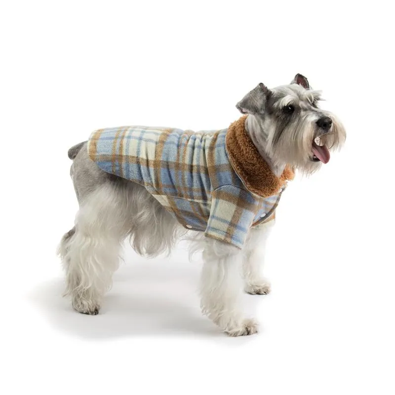 Valentín For Pets - Abrigo De Cuadros Azul