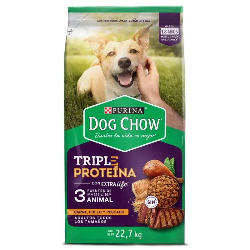 Dog Chow - Triple Proteina Adultos Todos Los Tamaños