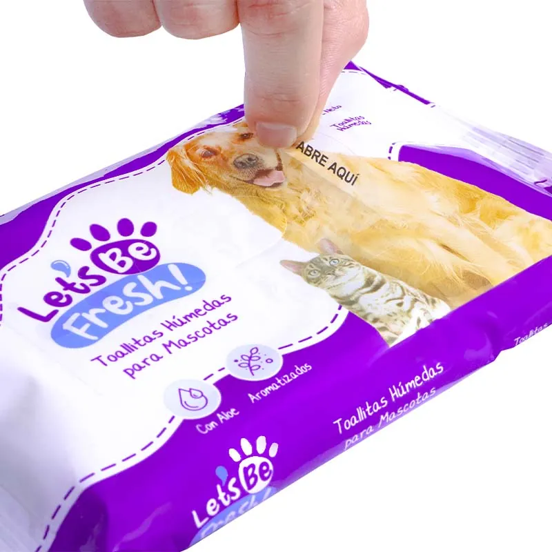 Lets Be Fresh - Pañitos Húmedos para Mascotas
