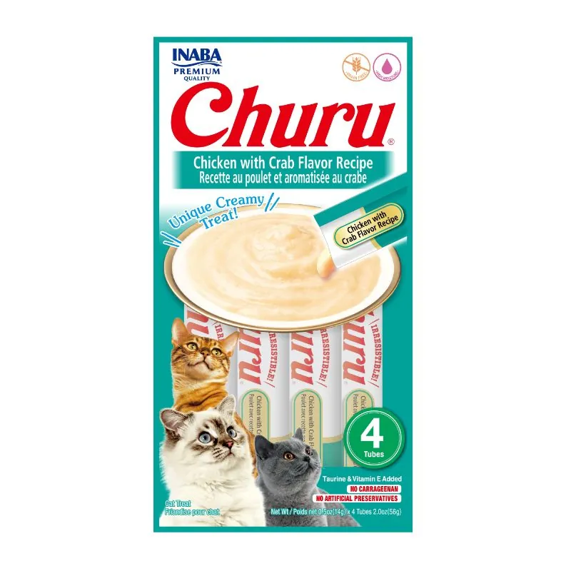 Churu - Inaba Cat Snack 4 Piezas Chicken With Crab