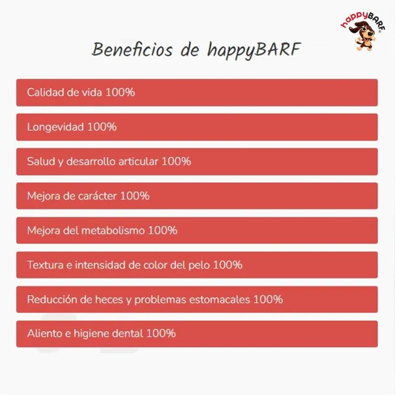 Happy Barf - Alimento Congelado Sabor Cordero