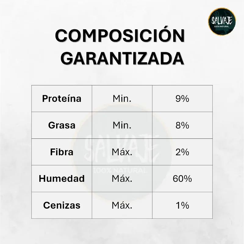 Salvaje - Dieta Cocinada Al Vapor Natural sin Refrigeración de Salmón