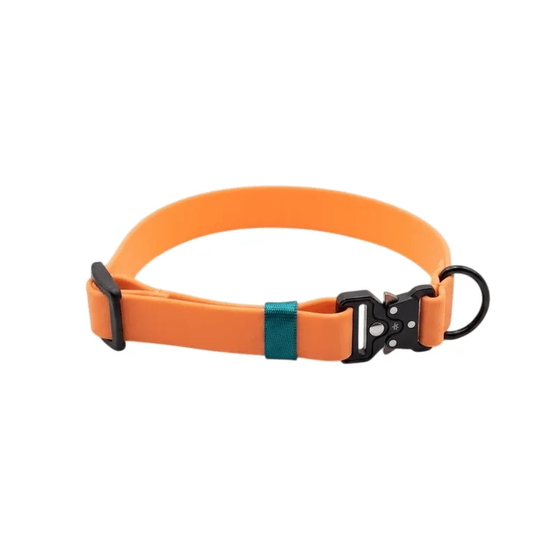 4 Moments - Collar Pvc Naranja - Verde