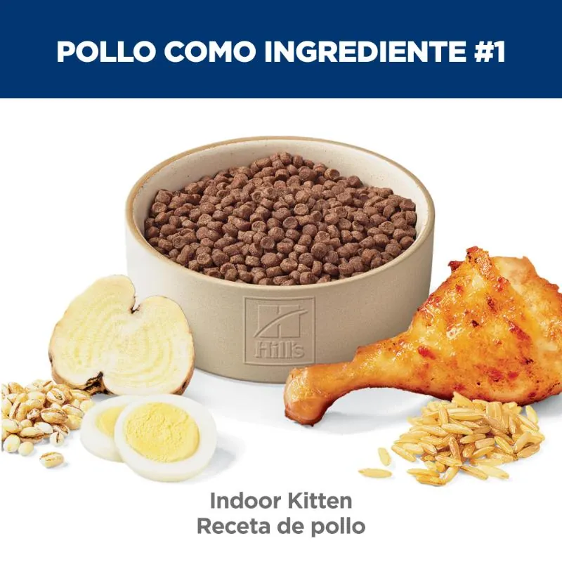 Hills Sd - Kitten Indoor Alimento Saludable Gatito Interior Sabor Pollo